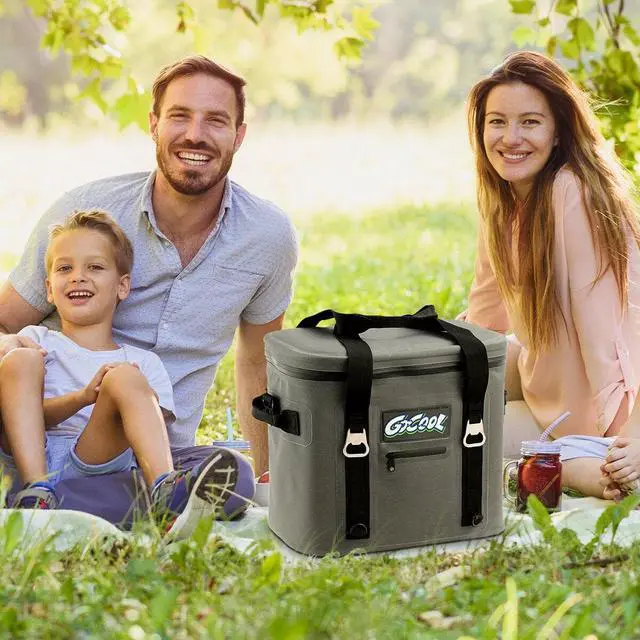 Alt view image 2 of 7 - 24-Can Large Soft Pack Cooler Bag Insulated Water-Resistant For Picnic Camping