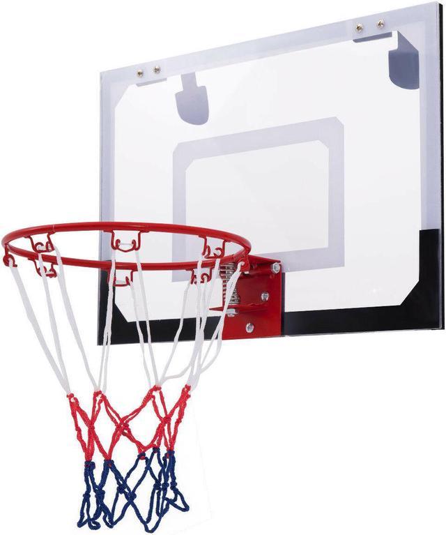 Costway Over-The-Door Mini Basketball Hoop Includes Basketball & Hand Pump 2 Nets Indoor Sports