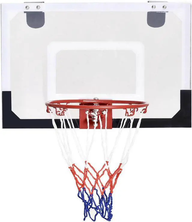 Alt view image 6 of 7 - Over-The-Door Mini Basketball Hoop Includes Basketball & Hand Pump 2 Nets  Indoor Sports