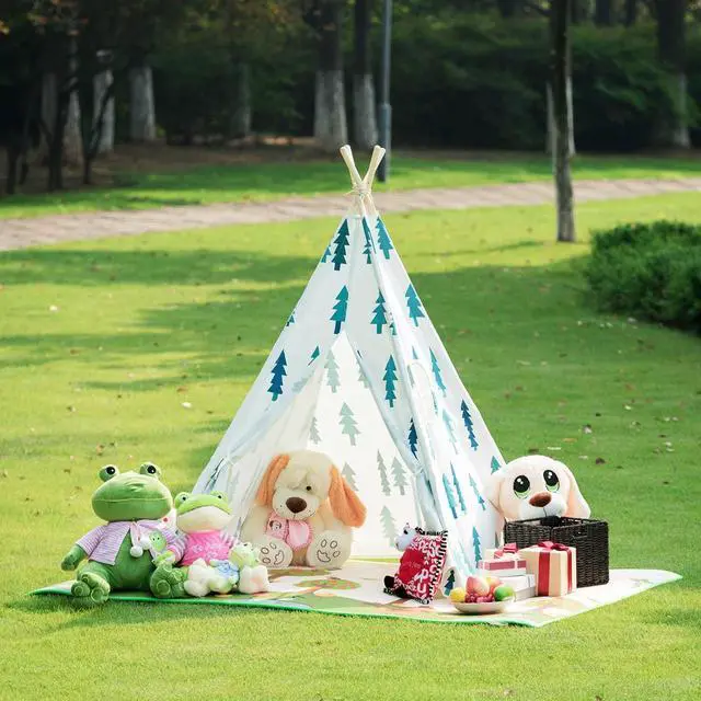 Alt view image 6 of 7 - 5'5 Indian Play Tent Teepee Children Playhouse Sleeping Dome Portable Carry Bag