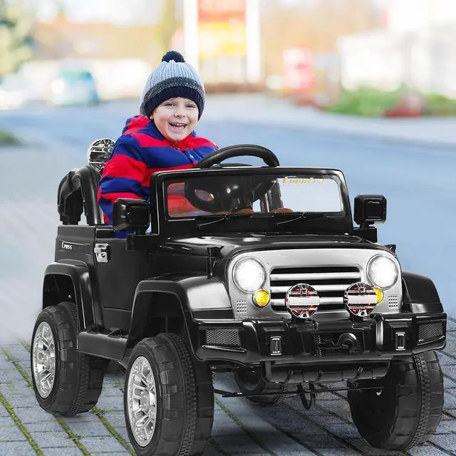 Alt view image 3 of 7 - 12V MP3 Kids Ride On Truck Car RC Remote Control with LED Lights Music Toys New