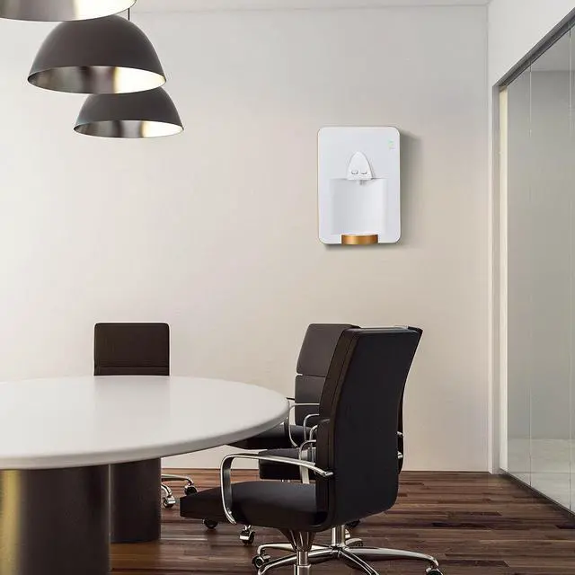 Alt view image 3 of 7 - Wall-mounted Electric Tank Water Dispenser Water Heater w/ Removable Drip Tray