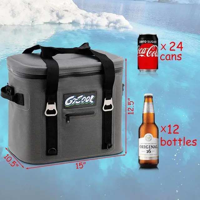 Alt view image 4 of 7 - 24-Can Large Soft Pack Cooler Bag Insulated Water-Resistant For Picnic Camping