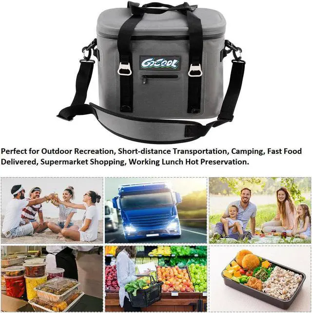 Alt view image 3 of 7 - 24-Can Large Soft Pack Cooler Bag Insulated Water-Resistant For Picnic Camping