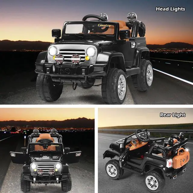Alt view image 5 of 7 - 12V MP3 Kids Ride On Truck Car RC Remote Control with LED Lights Music Toys New