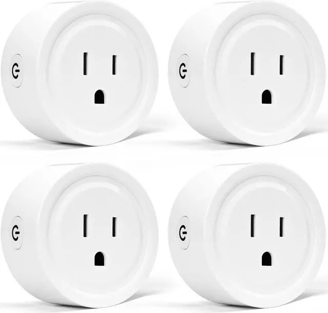 Main image of Costway 4pcs Smart Sockets Mini Wifi Smart Plug Outlet Remote Home Appliances