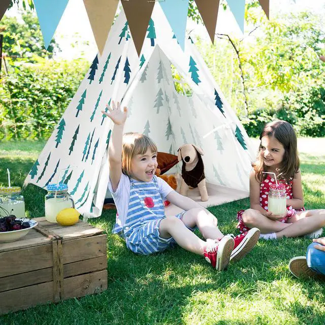 Alt view image 3 of 7 - 5'5 Indian Play Tent Teepee Children Playhouse Sleeping Dome Portable Carry Bag