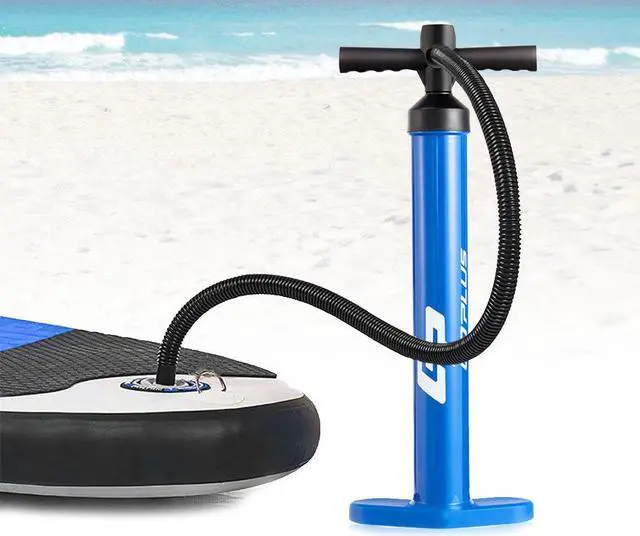 Alt view image 3 of 7 - Goplus SUP Hand Pump Max 29 PSI Double Action Manual inflation High Pressure with Gauge