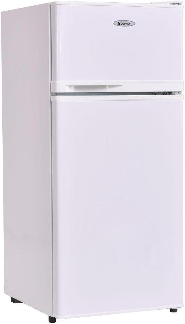 Costway 3.4 Cu. ft. Compact Mini Fridges Refrigerator with Door in White with Freezer