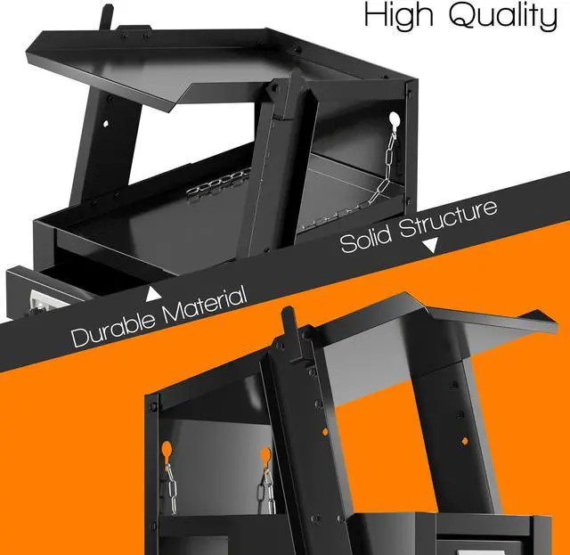 Alt view image 7 of 7 - Costway 4 Drawer Cabinet Welding Welder Cart Plasma Cutter Tank Storage MIG TIG ARC