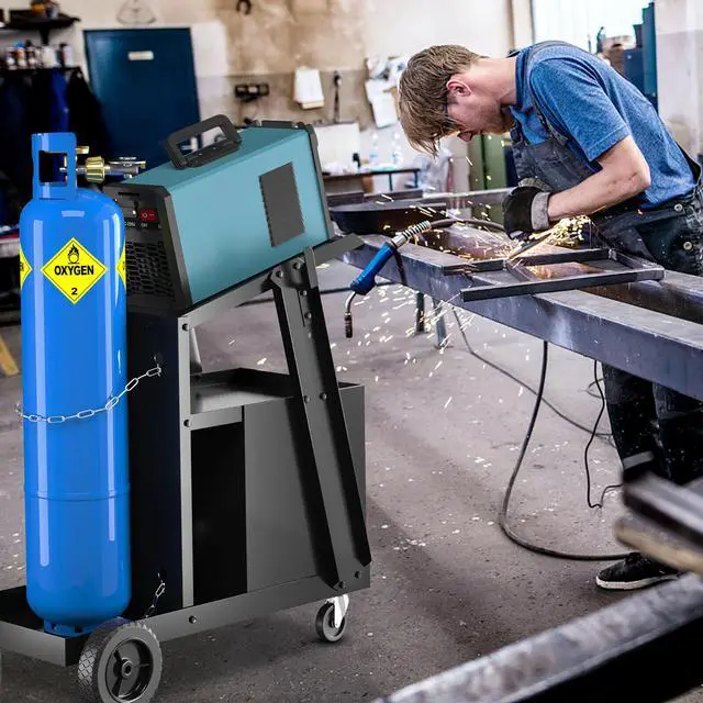 Alt view image 4 of 7 - Costway 4 Drawer Cabinet Welding Welder Cart Plasma Cutter Tank Storage MIG TIG ARC