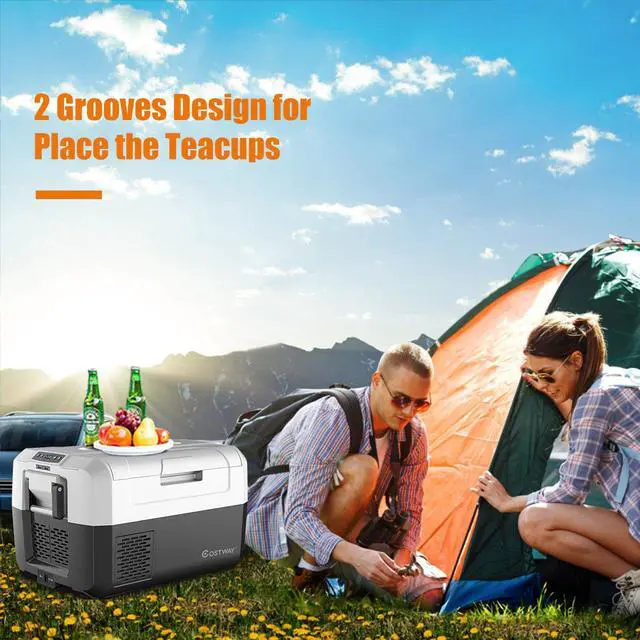 Alt view image 7 of 7 - Costway 37 Quart Portable Electric Car Cooler Refrigerator Compressor Freezer Camping
