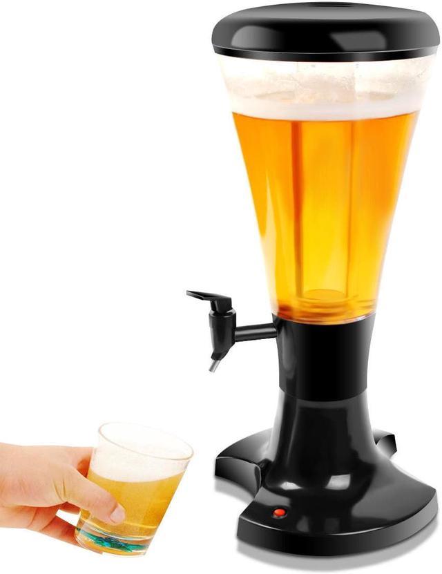 Costway Set of 2 Cold Draft Beer Tower Dispenser 3L Plastic w/LED Lights New