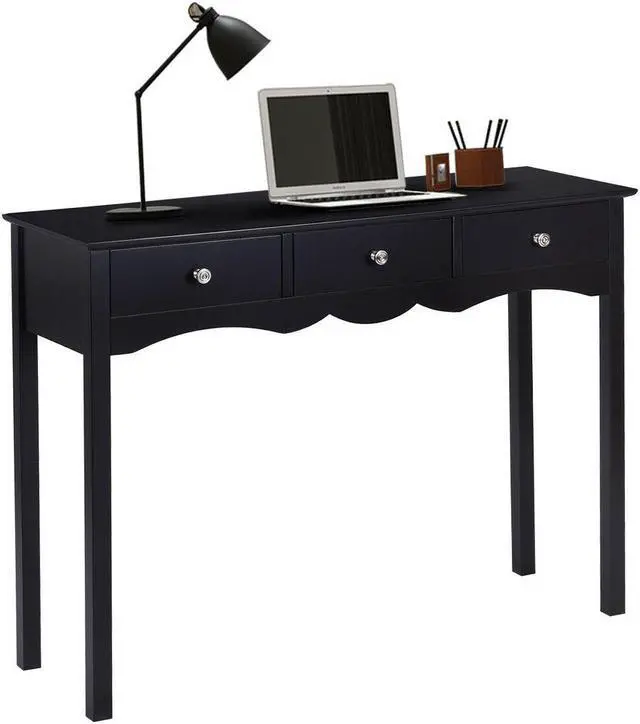 Main image of Costway Console Table Hall table Side Table Desk Accent Table 3 Drawers Entryway Black