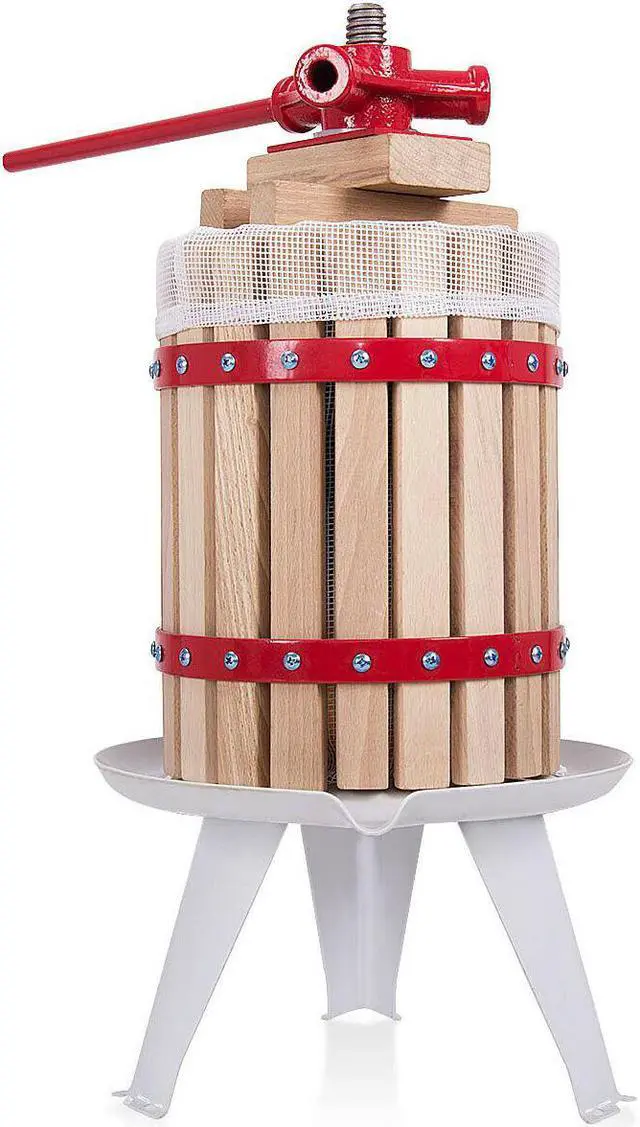 Main image of Costway 1.6 Gallon Fruit Wine Press Cider Apple Grape Crusher Juice Maker Tool Wood