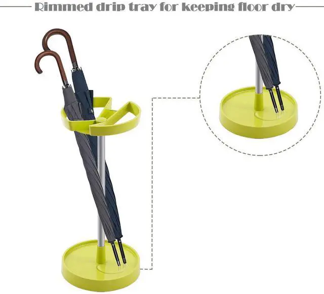 Alt view image 6 of 7 - Costway Umbrella Stand Holder Modern Round Storage Rain Rack Home Office Entryway