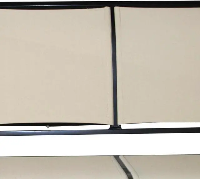 Alt view image 6 of 6 - Costway 3 Person Outdoor Patio Swing Canopy Awning Yard Furniture Hammock Steel Beige