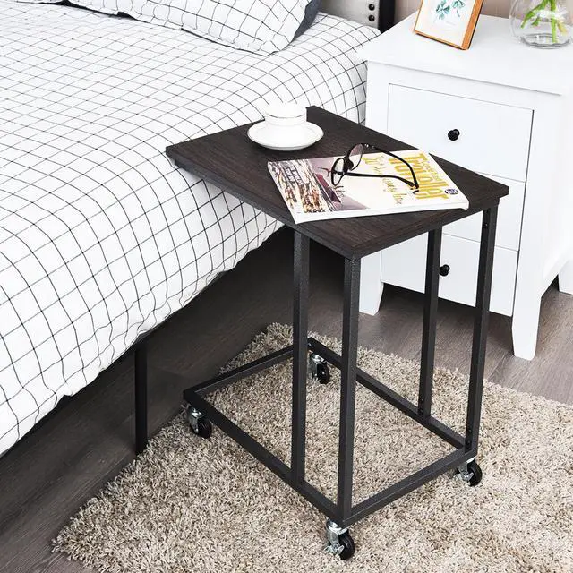 Alt view image 5 of 7 - Costway Laptop Holder Sofa Side End MobileTable Multiple Stand Desk Notebook Beside Grey
