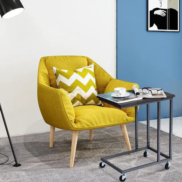 Alt view image 6 of 7 - Costway Laptop Holder Sofa Side End MobileTable Multiple Stand Desk Notebook Beside Grey