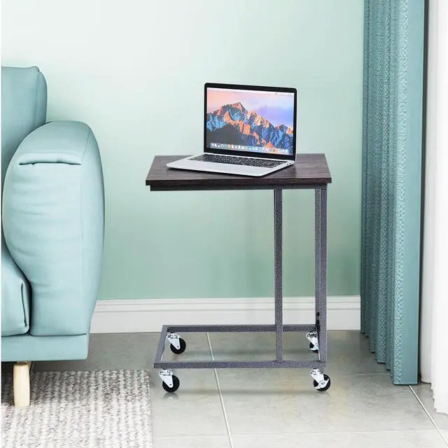 Alt view image 2 of 7 - Costway Laptop Holder Sofa Side End MobileTable Multiple Stand Desk Notebook Beside Grey