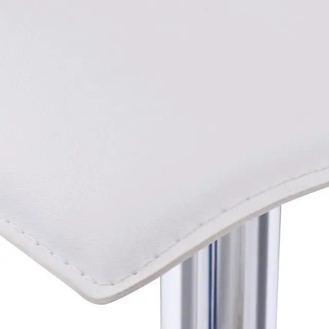 Alt view image 6 of 7 - Costway Set of 2 Swivel Bar Stool Adjustable PU Leather Backless Dining Chair White