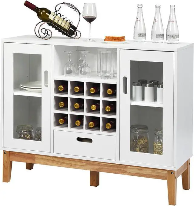 Main image of Costway Wood  Storage Cabinet w/ Rack & Drawer