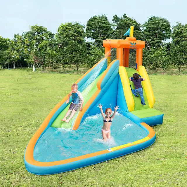 Alt view image 5 of 7 - Costway  Kids Bounce House Castle Splash Water Pool Without Blower