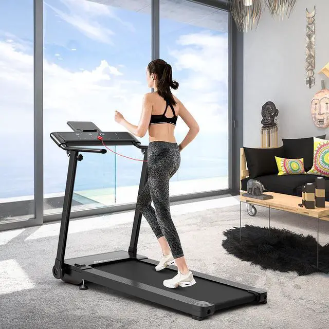 Alt view image 2 of 7 - Goplus Folding Treadmill Walking Running Machine W/Touch Screen Home Gym Office