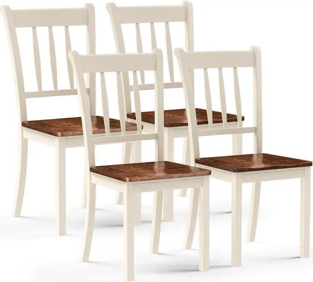 Set of Wood Dining Chair High Back Dining Room Side Chair Home