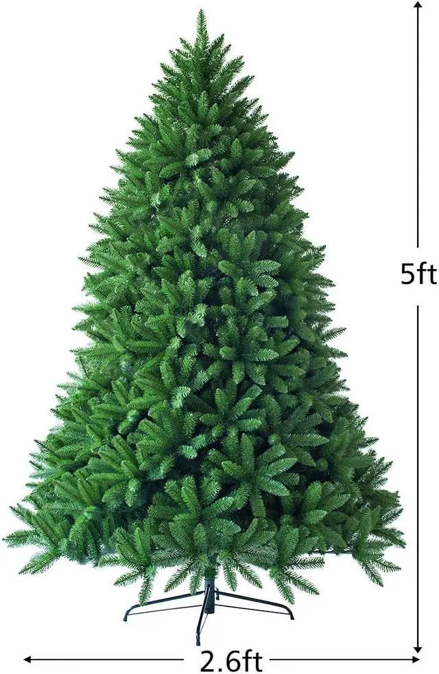 Alt view image 3 of 7 - Costway 5ft Artificial Christmas Fir Tree 600 Branch Tips