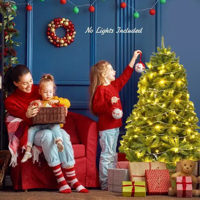 Alt view image 4 of 7 - Costway 5ft Artificial Christmas Fir Tree 600 Branch Tips
