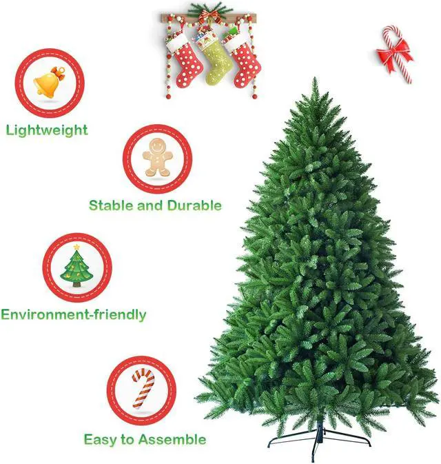 Alt view image 6 of 7 - Costway 5ft Artificial Christmas Fir Tree 600 Branch Tips