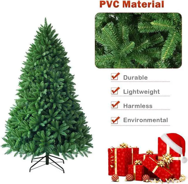 Alt view image 7 of 7 - Costway 5ft Artificial Christmas Fir Tree 600 Branch Tips