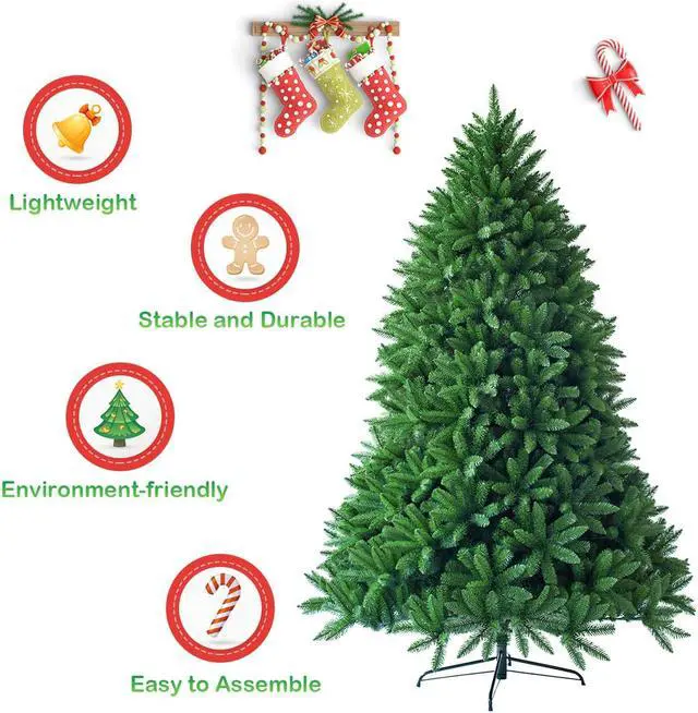 Alt view image 6 of 7 - Costway 7.5ft Artificial Christmas Fir Tree 1968 Branch Tips