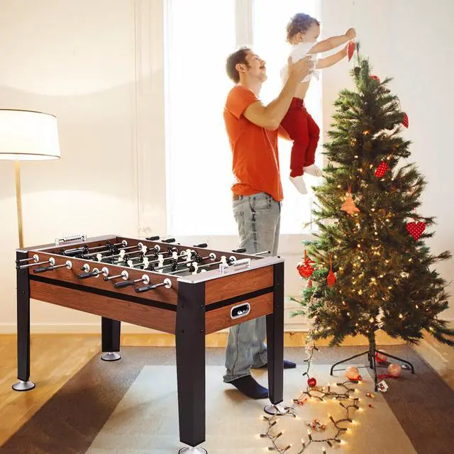 Alt view image 2 of 7 - Costway 54'' Foosball Soccer Table Competition Sized Football Arcade Indoor Game Room