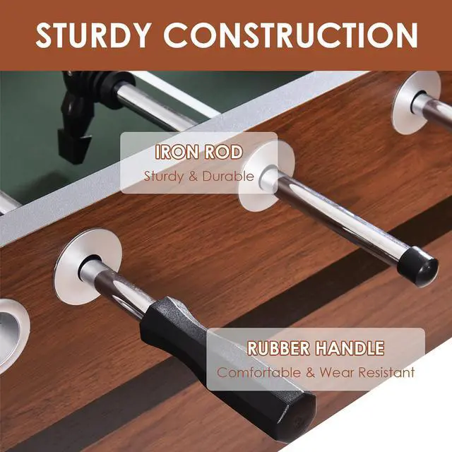 Alt view image 6 of 7 - Costway 54'' Foosball Soccer Table Competition Sized Football Arcade Indoor Game Room