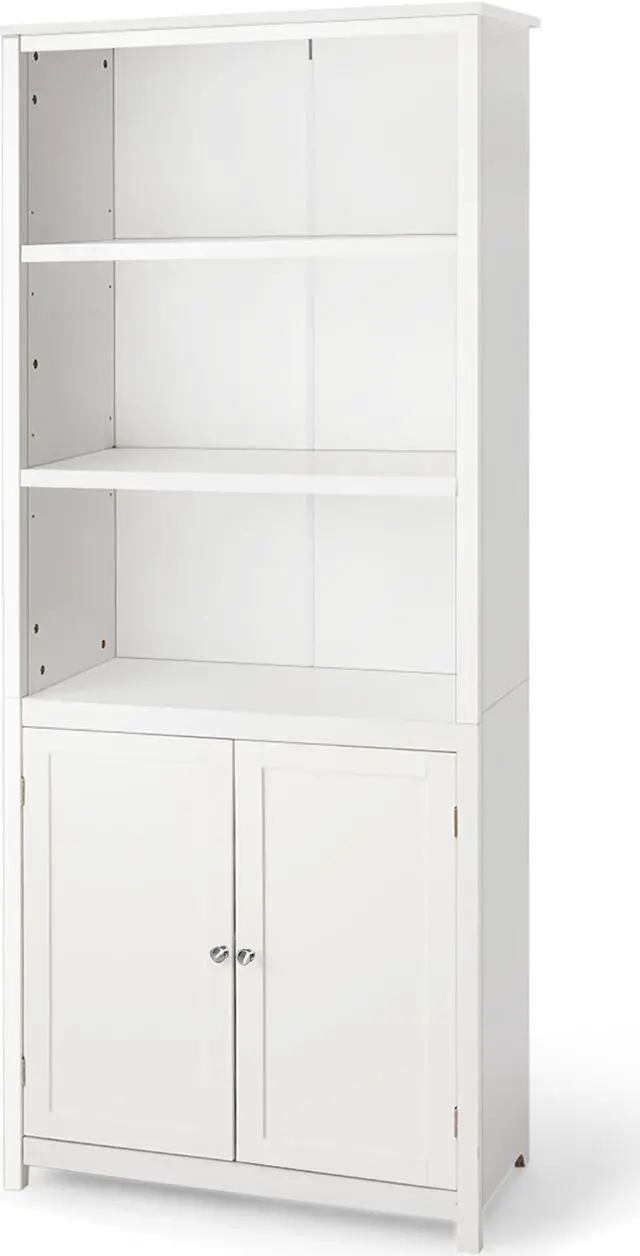 Main image of Costway Bookcase Shelving Storage Wooden Cabinet Unit Standing Display Bookcase W/Doors