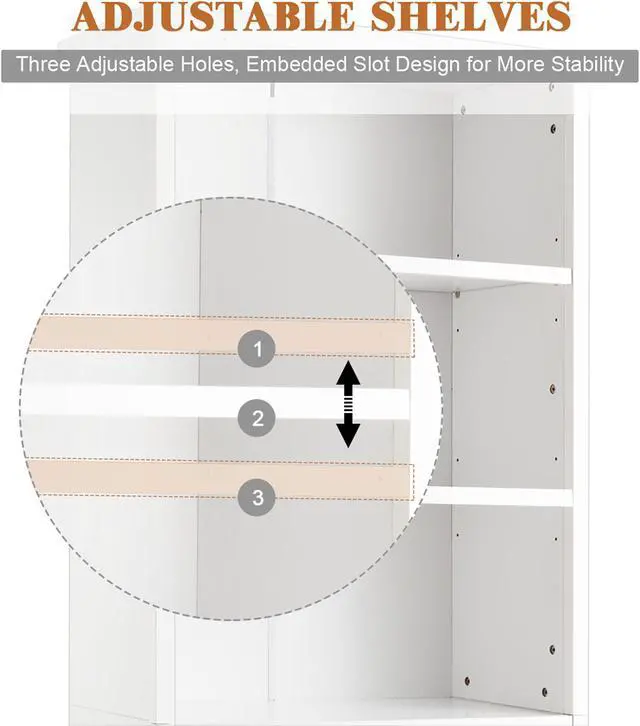 Alt view image 6 of 7 - Costway Bookcase Shelving Storage Wooden Cabinet Unit Standing Display Bookcase W/Doors