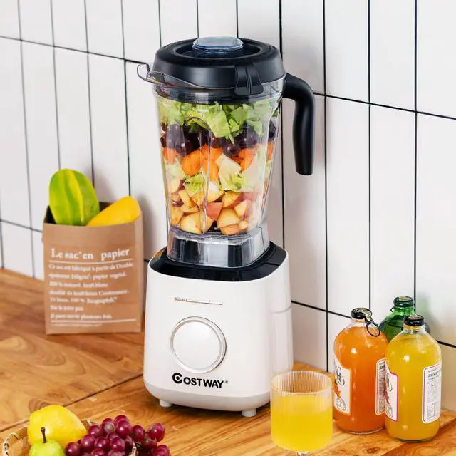 Alt view image 4 of 7 - Costway 1500W Countertop Smoothies Blender 10 Speed w/ 6 Pre-Setting Programs