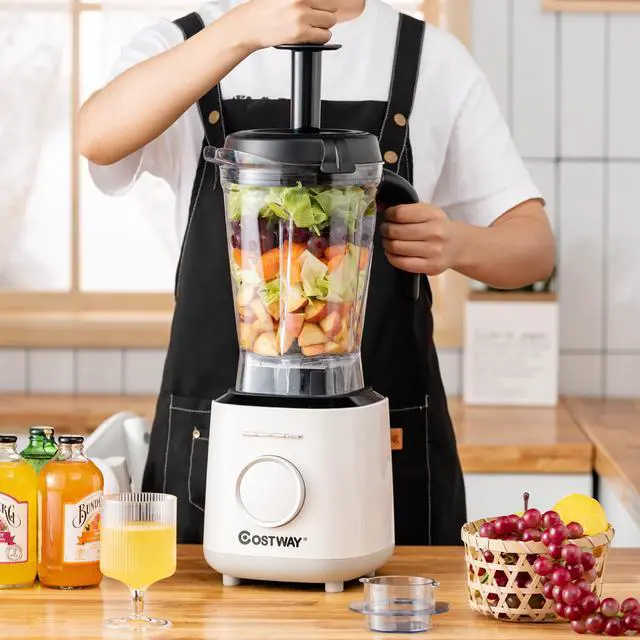 Alt view image 2 of 7 - Costway 1500W Countertop Smoothies Blender 10 Speed w/ 6 Pre-Setting Programs