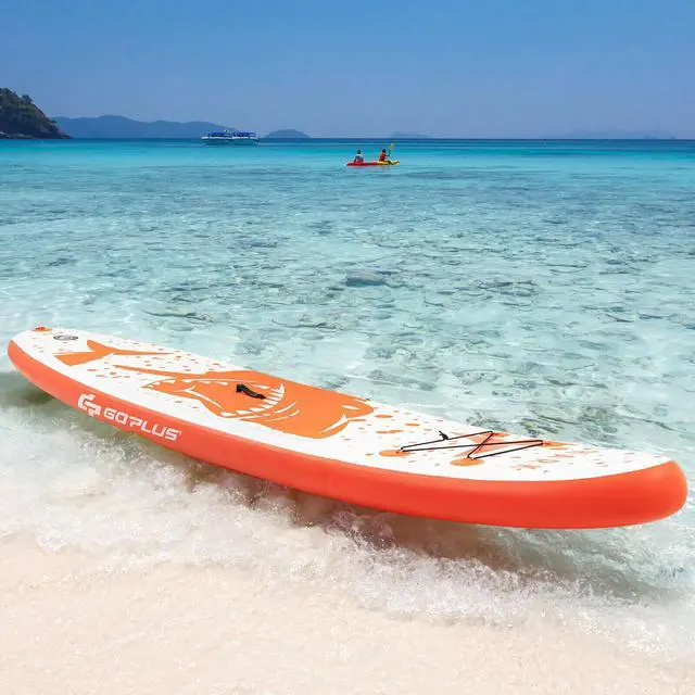 Alt view image 3 of 7 - Goplus 11' Inflatable Stand Up Paddle Board with Backpack Aluminum Paddle Pump