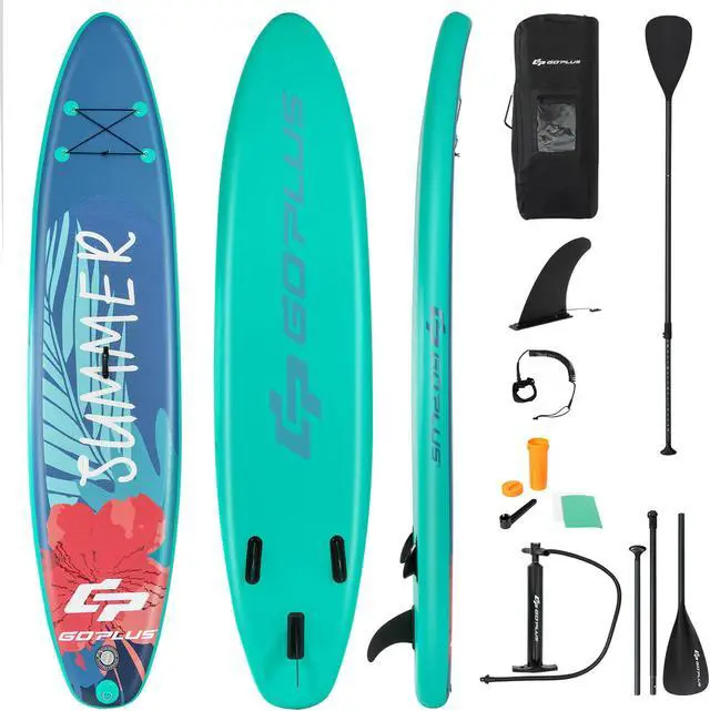 Main image of Goplus 11ft Inflatable Stand Up Paddle Board with Backpack Leash Aluminum Paddle