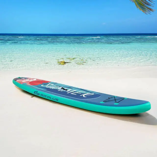 Alt view image 3 of 7 - Goplus 11ft Inflatable Stand Up Paddle Board with Backpack Leash Aluminum Paddle