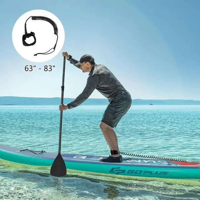 Alt view image 4 of 7 - Goplus 11ft Inflatable Stand Up Paddle Board with Backpack Leash Aluminum Paddle