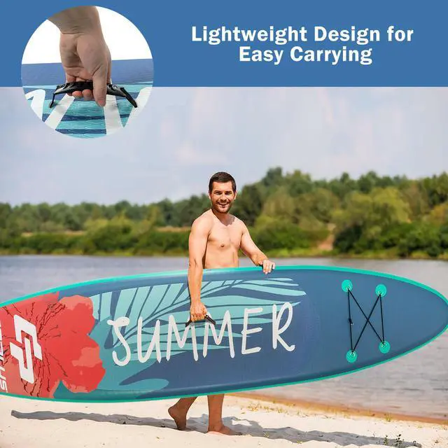 Alt view image 7 of 7 - Goplus 11ft Inflatable Stand Up Paddle Board with Backpack Leash Aluminum Paddle