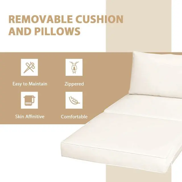 Alt view image 7 of 7 - Costway 5PCS Patio Rattan Wicker Furniture Set Armless Sofa Ottoman Cushioned Garden