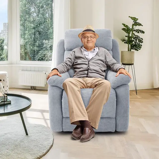 Alt view image 2 of 7 - Costway Power Lift Recliner Chair Sofa for Elderly w/ Side Pocket & Remote Control Grey