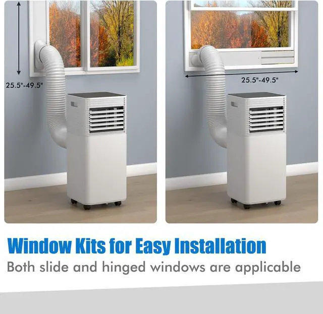 Alt view image 7 of 7 - Costway 6000 BTU (10000 BTU ASHRAE) Portable Air Conditioner 3-in-1 Air Cooler w/Dehumidifier & Fan Mode Black