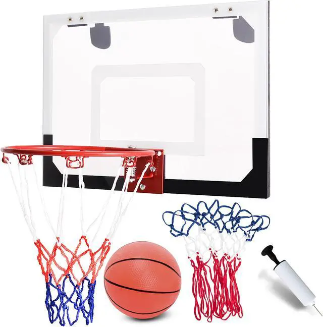Main image of Over-The-Door Mini Basketball Hoop Includes Basketball & Hand Pump 2 Nets  Indoor Sports