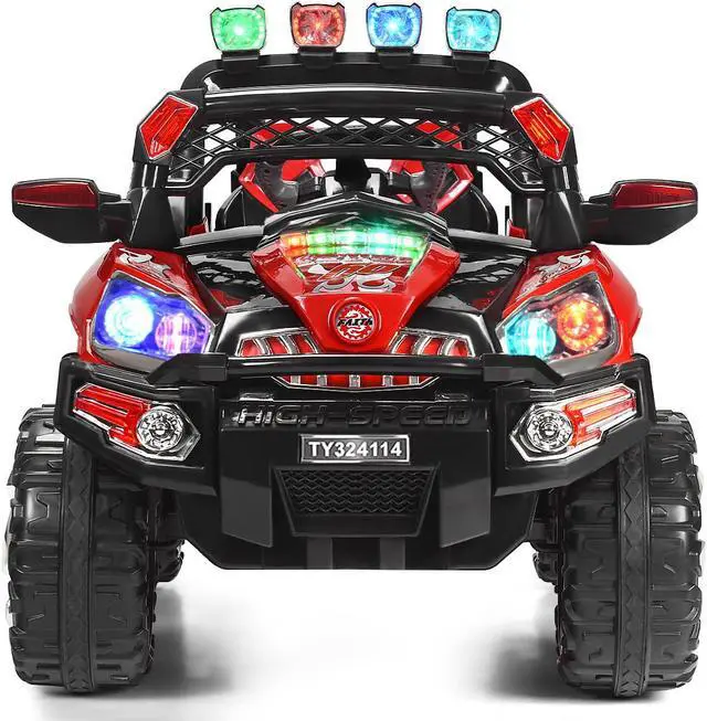 Alt view image 7 of 7 - Costway 12V Kids Ride On Truck Car SUV MP3 RC Remote Control with LED Lights Music